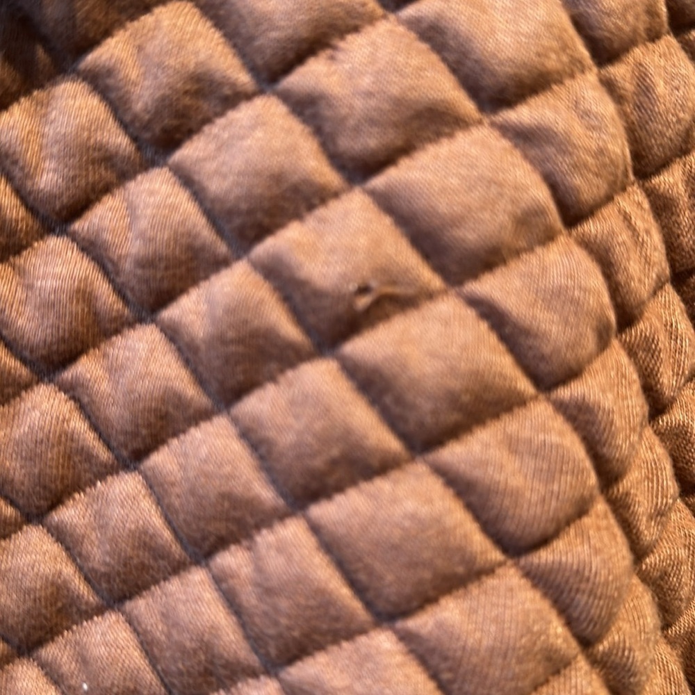 NWT Threadbare crop camel color quilted crop sweatshirt size 4 - Picture 7 of 7